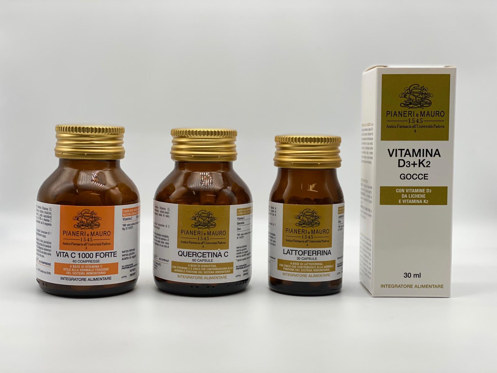 Rinforzare le difese immunitarie integratore Vitamina C 1000 Forte Quercetina C Lattoferrina